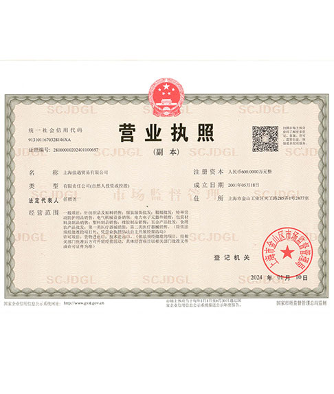 佳遇貿(mào)易企業(yè)營業(yè)執(zhí)照
